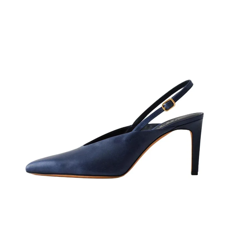 TIBI Neve Slim Heel High Heels Women's Dark Blue-1
