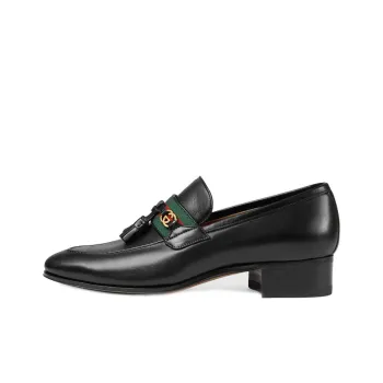 GUCCI Web Interlocking G Loafers