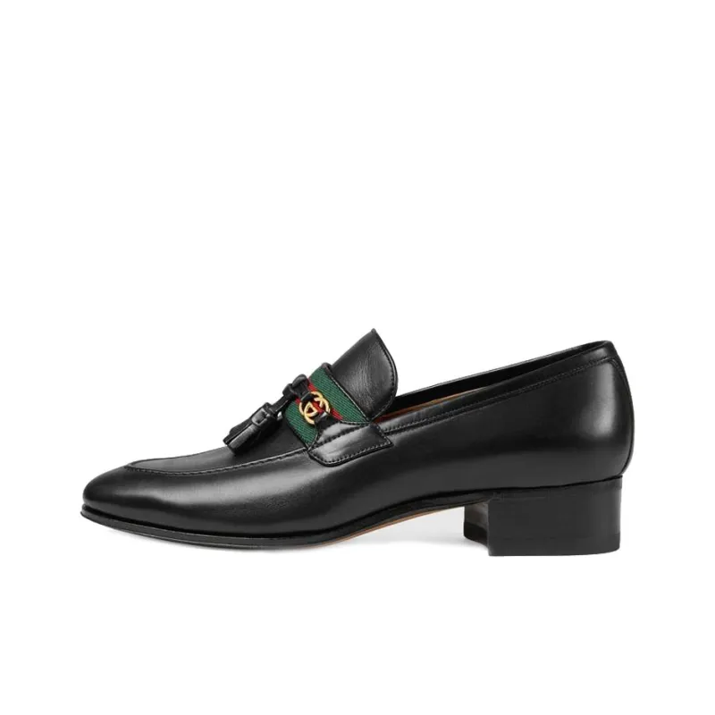 GUCCI Web Interlocking G Loafers-0