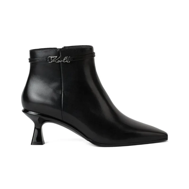 Karl Lagerfeld Panache Signia Leather Ankle Boots Women's-1
