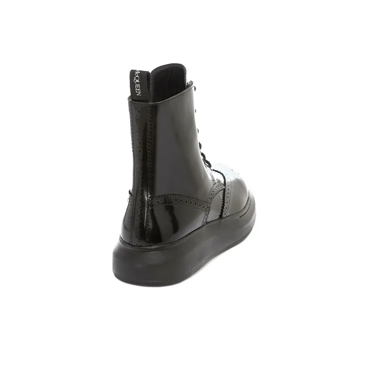Alexander McQueen Hybrid Chelsea Lace Up Boot Black-3