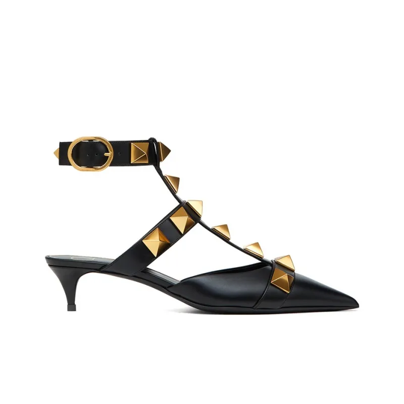Valentino Roman Stud Garavani Slim Heel High Heels 4cm Women's-1