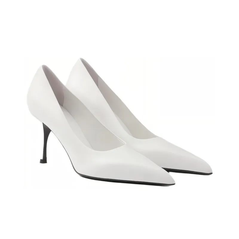 PRADA Slim Heel High Heels 8.5cm Women's White-1