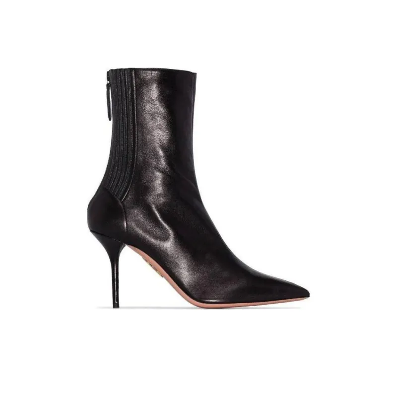 AQUAZZURA Saint Honore 85 Leather Boots-1