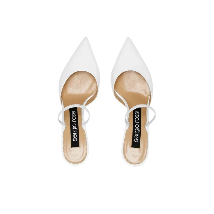 SERGIO ROSSI Godiva Bridal 85mm Satin Mules-3