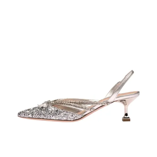 MIU MIU High Heels 5.5cm Women's Silver