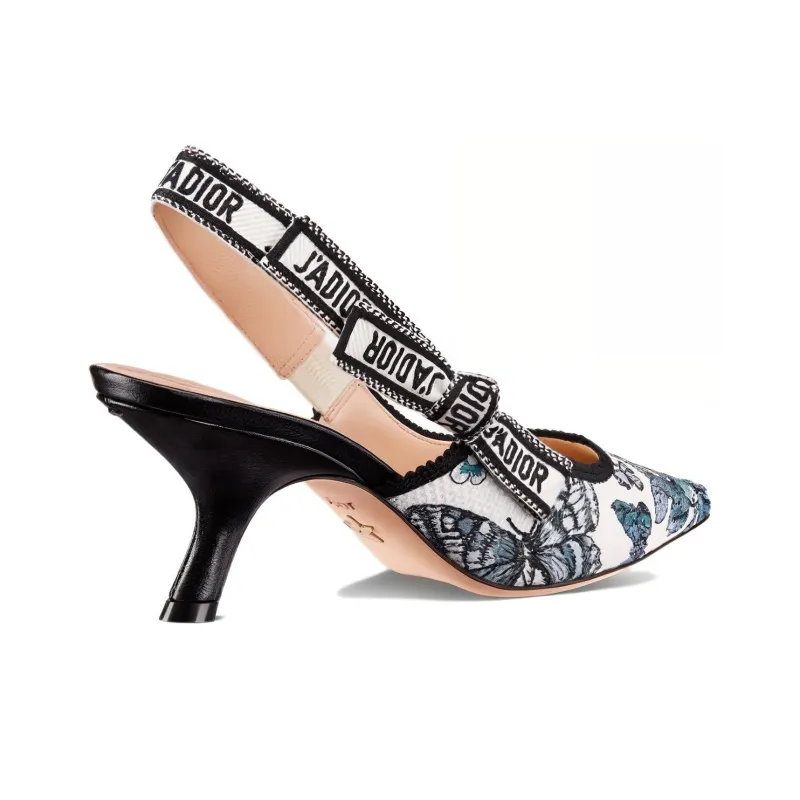 DIOR Slim Heel High Heels 6.5cm Women's Blue-3