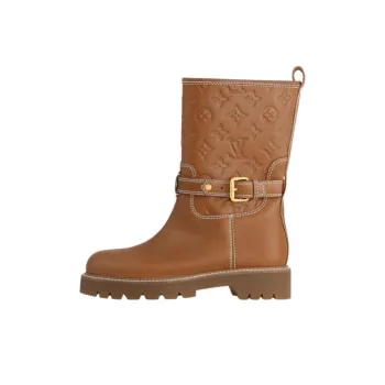 LOUIS VUITTON Territory Ankle Boots Women's Brown