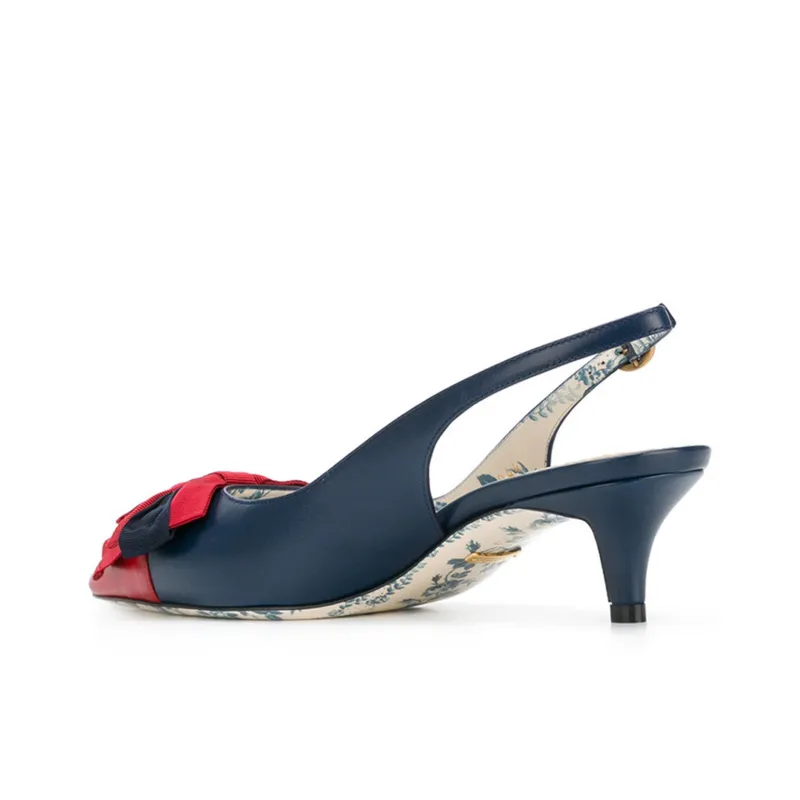 GUCCI High Heels Women's Red Blue-3