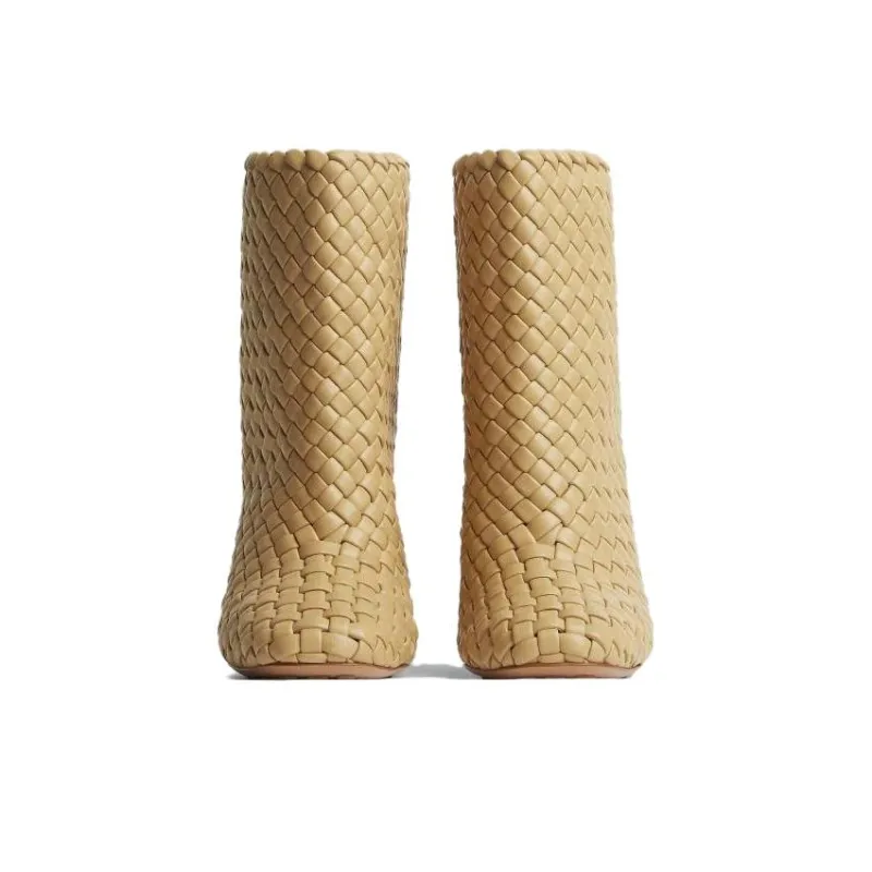 Bottega Veneta Canalazzo Ankle Boots Women's Beige-2