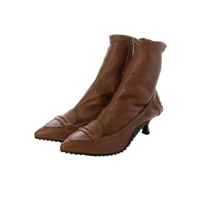 TOD'S Ankle Boots 5cm Women's Brown-2