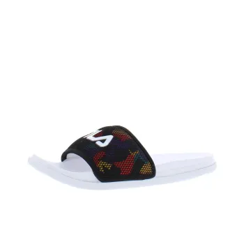 FILA DRIFTER Slip Resistant Abrasion Resistant Slide Slippers Men's White Black