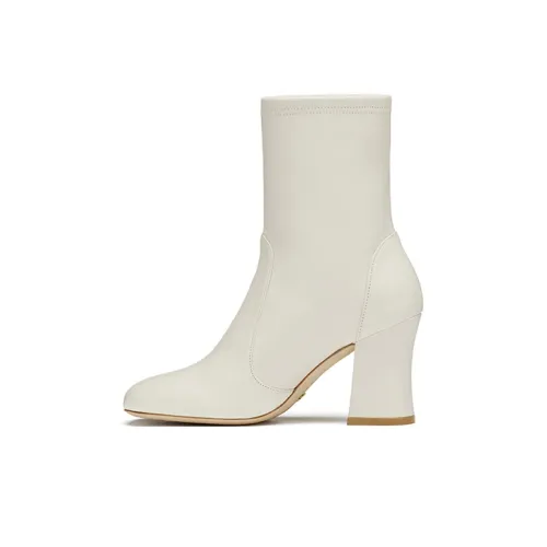 Stuart Weitzman/SW Ankle Boots 8.5cm Women's Ecru