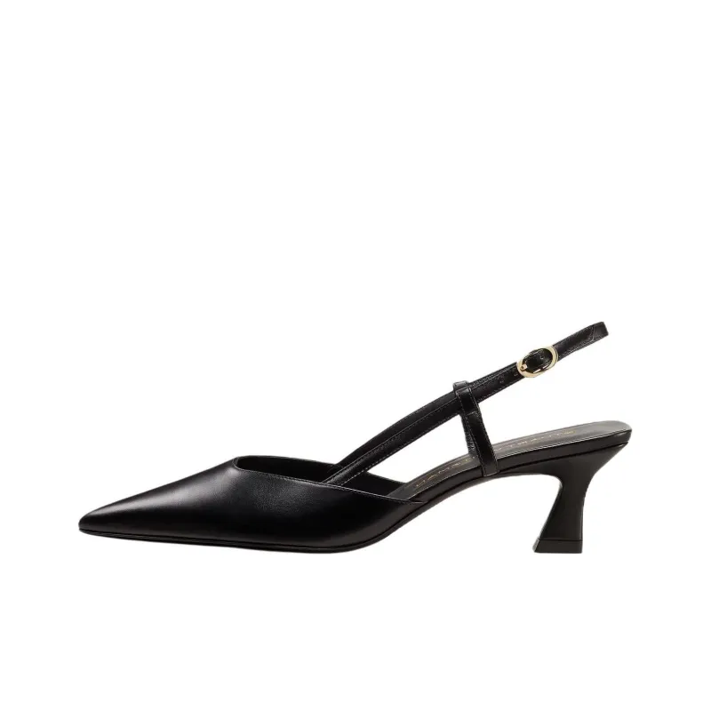 Stuart Weitzman/SW Vinnie Irregular Heel High Heels 5cm Women's Black-0