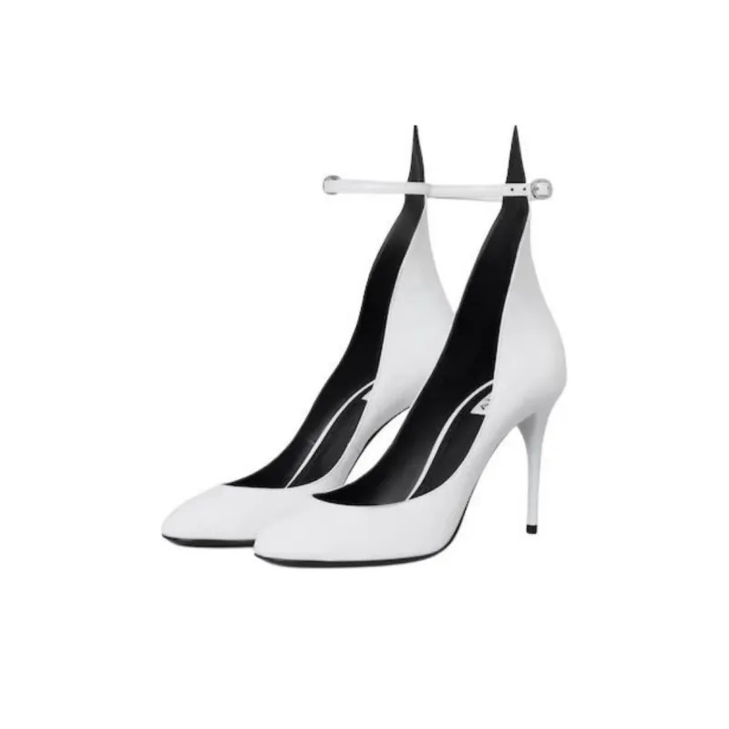 Alaia Decolete Slim Heel High Heels 9cm Women's White-4