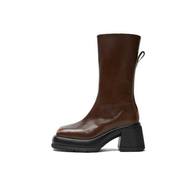 MIISTA Ankle Boots 8cm Women's Brown-0