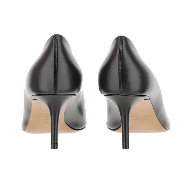 Valentino Slim Heel High Heels Women's Black-4