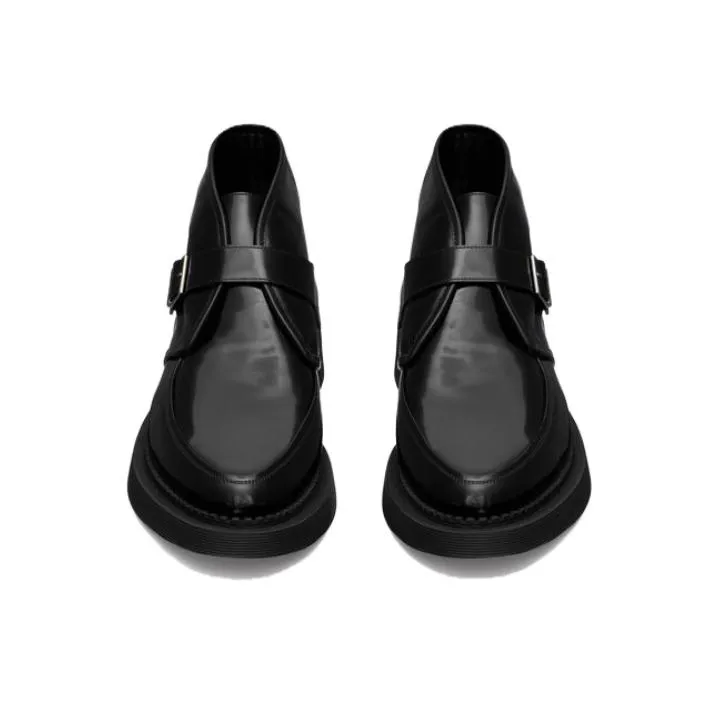 SAINT LAURENT Leather Creeper Boots-4