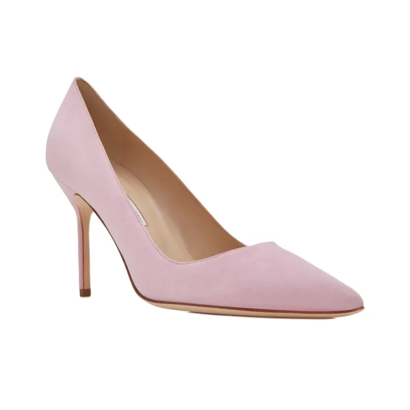 MANOLO BLAHNIK BB 90 Slim Heel High Heels 9cm Women's Pink-2