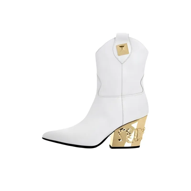 PHILIPP PLEIN Ankle Boots Women's White-0