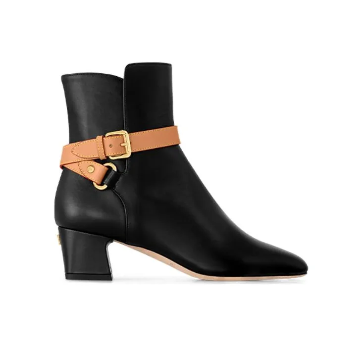 LOUIS VUITTON Parisienne Ankle Boots 5cm Women's Black-1