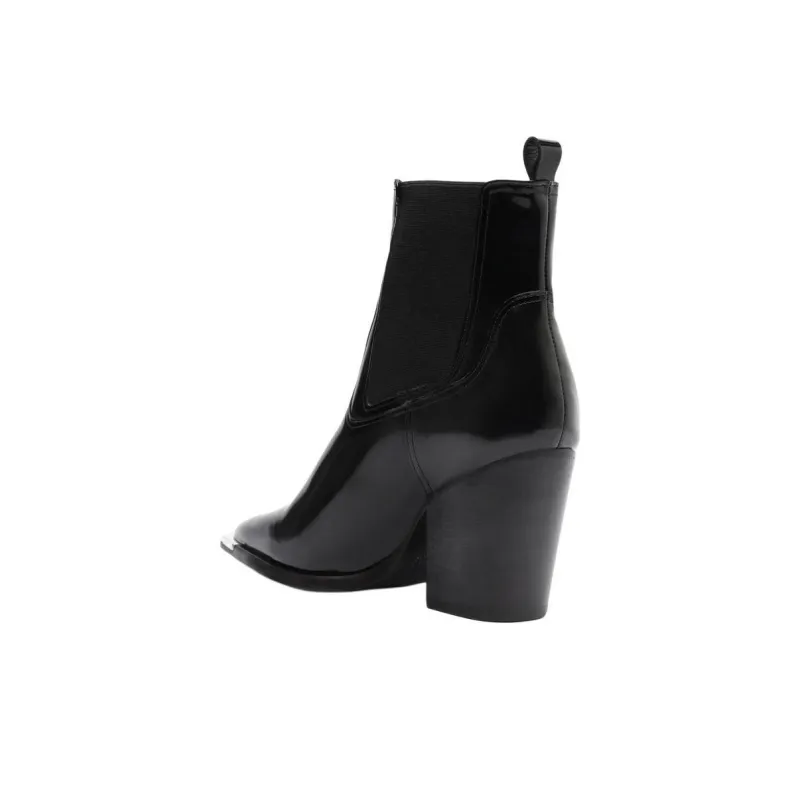 Schutz Tina Short Chelsea Boots 8.3cm Women's Black-4
