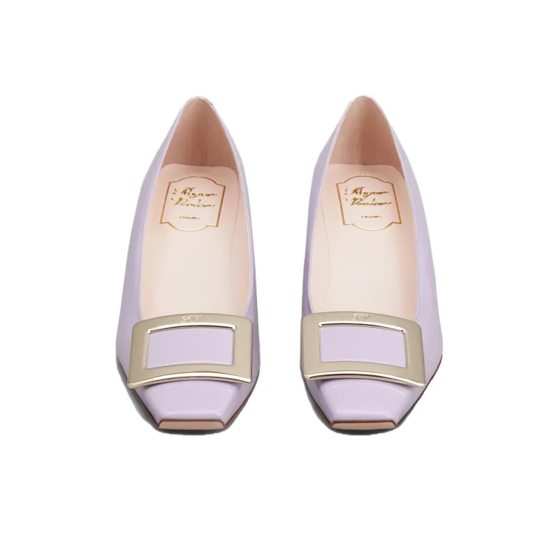 Roger Vivier Belle Vivier Chunky Heel High Heels 4.3cm Women's Purple-3