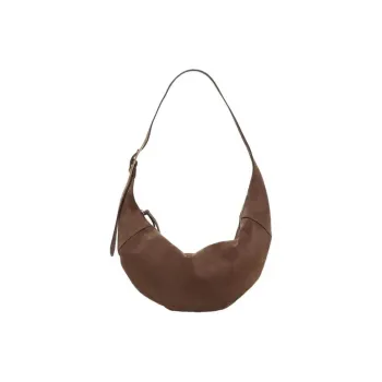 CLOSED Cow Leather Crescent Bag Shoulder Bag Medium Size Women's Brown