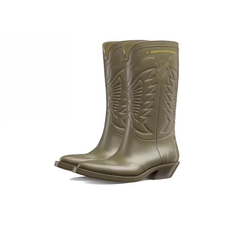 DIOR WIND Ankle Boots Women's Green-2