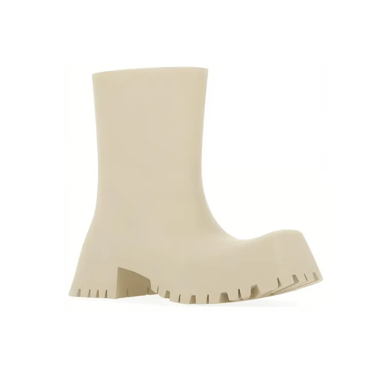 Balenciaga Trooper Rubber Boot Light Beige Women's-2