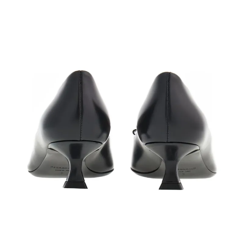 FERRAGAMO New Vara 40mm Leather Pumps-3