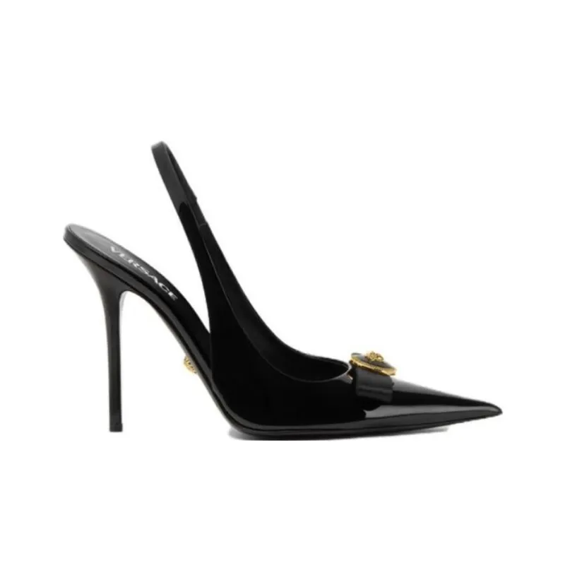 VERSACE Gianni 120mm Leather Pumps-1