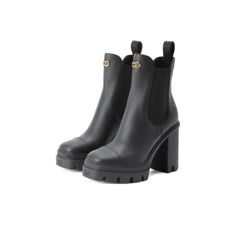 Giuseppe Zanotti Tonix 110mm Logo plaque Platform Leather Boots Women's-4