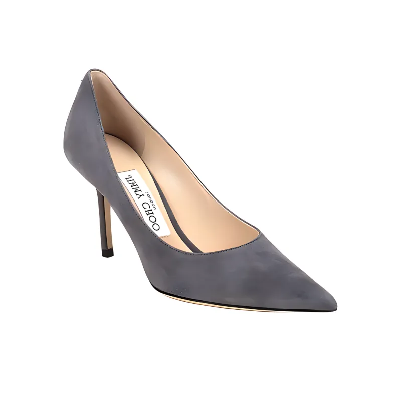 Jimmy Choo LOVE Slim Heel High Heels 8.5cm Women's Dark Gray-1
