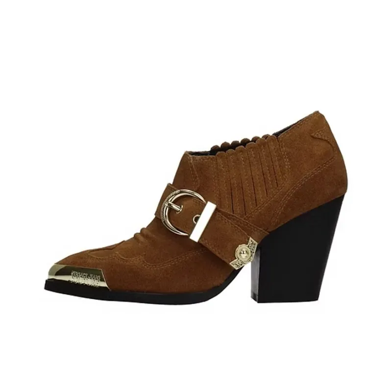 VERSACE JEANS Ankle Boots 8.5cm Women's Brown-0
