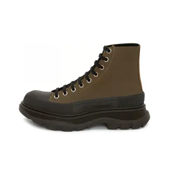Alexander McQueen Tread Slick Short Martin Boot Men's Brown