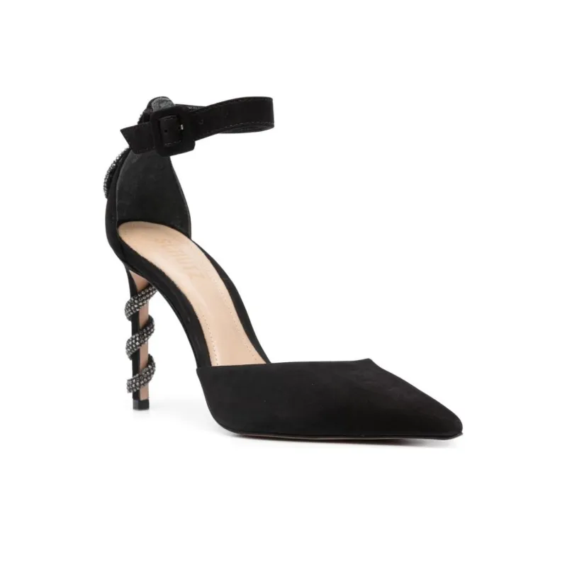 Schutz Studded-snake 100mm Suede Pumps-2