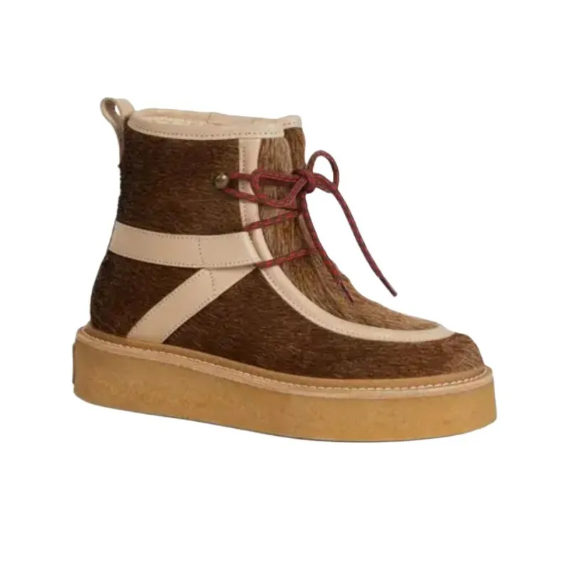 KENZO Ankle Boots 4cm Women's Brown-2