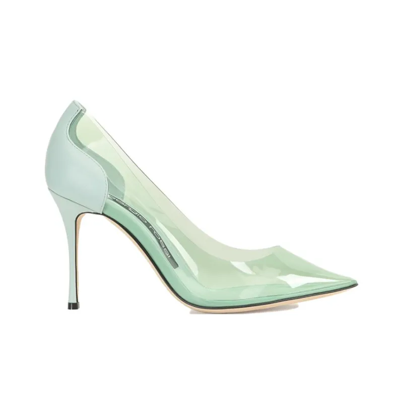 SERGIO ROSSI Slim Heel High Heels 9cm Women's Green-1