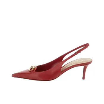 Valentino Vlogo Slim Heel High Heels 6cm Women's Red