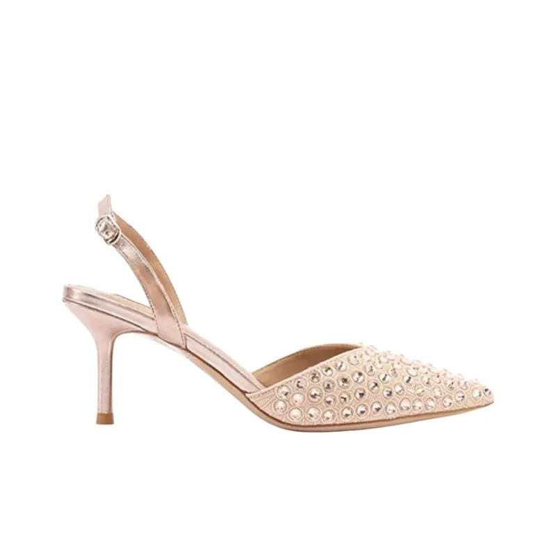 NICOLI Enoch Slim Heel High Heels 6.5cm Women's Pink-1