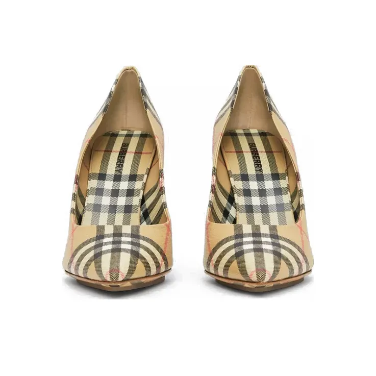 Burberry Vintage Slim Heel High Heels Women's Beige-2