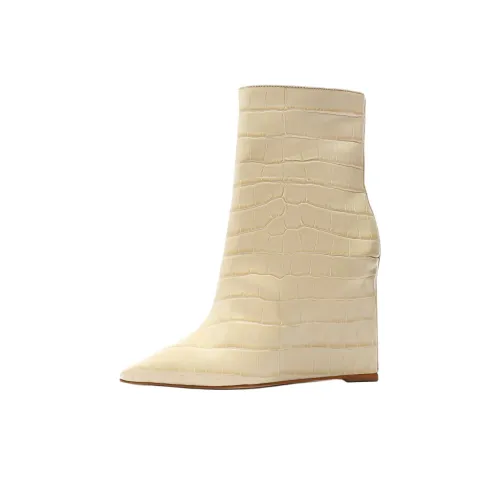 Schutz Asya Ankle Boots 11cm Women's Cream