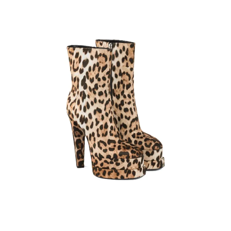 Roberto Cavalli Leopard-print Platform Booties-2
