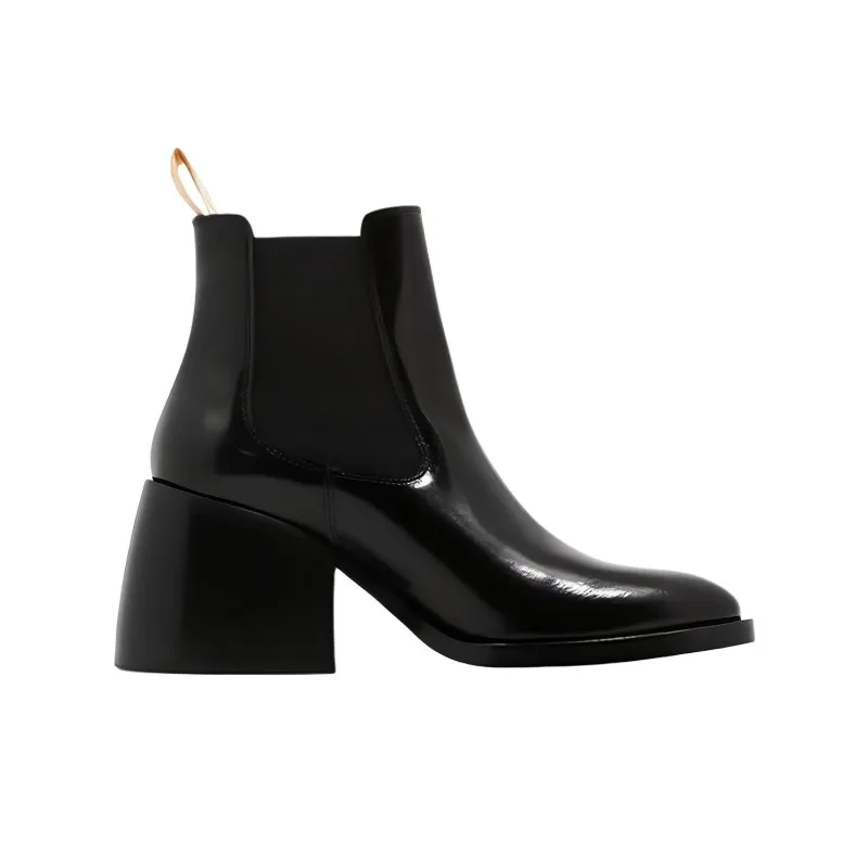 See By Chloe Short Chelsea Boots 8cm Women's Black-1
