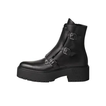 HERMES Hoodie Ankle Boots 6cm Men's Black