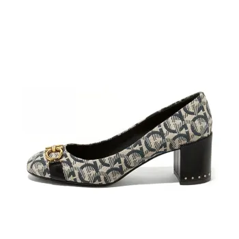 FERRAGAMO GANCINI Chunky Heel High Heels Women's Multicolor