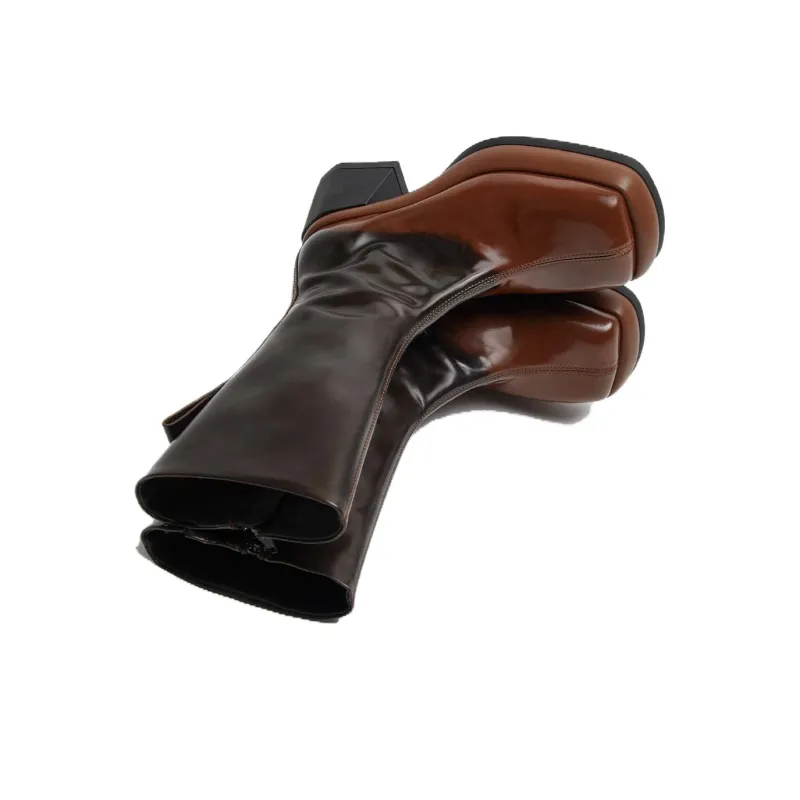 MIISTA Cassia Ankle Boots 8cm Women's Dark Brown-4