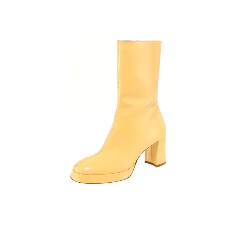 MIISTA Ankle Boots Women's Yellow-2