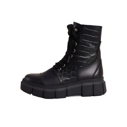 ALOHAS Ankle boots Silver 4cm Women's Black